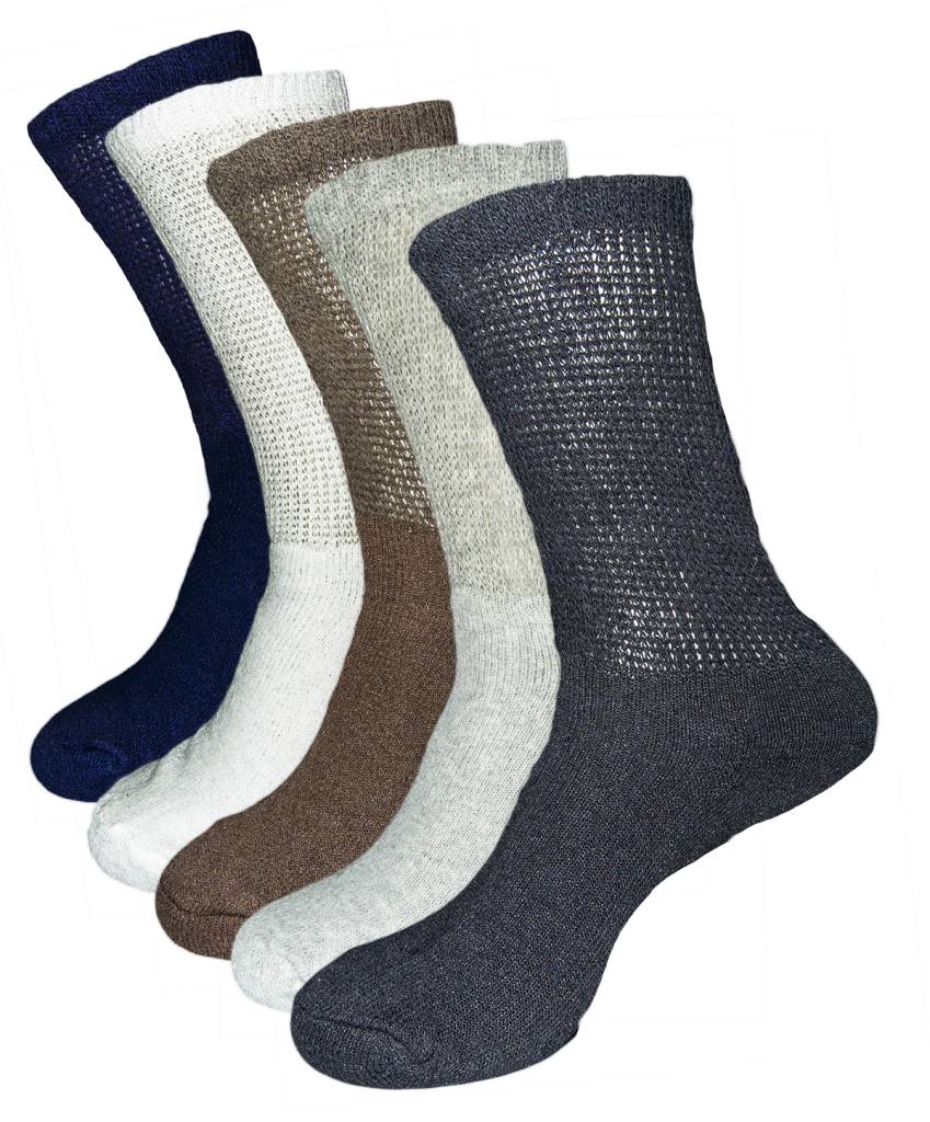 Diabetic Loose Fit Crew Sock Three Pack The Sox Market