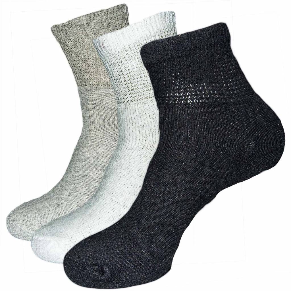 Diabetic Loose Fit Quarter Top Sock Three Pack The Sox Market