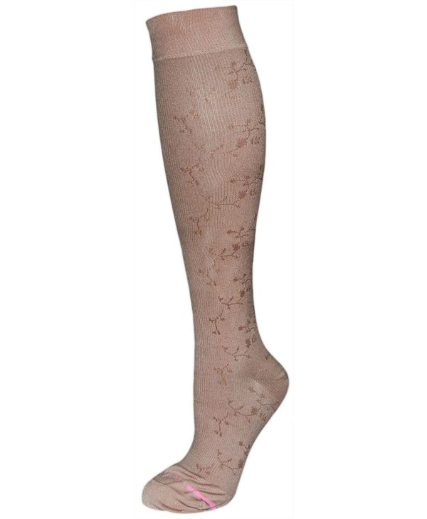 Dr. Motion Women's Compression Socks: Floral Pattern