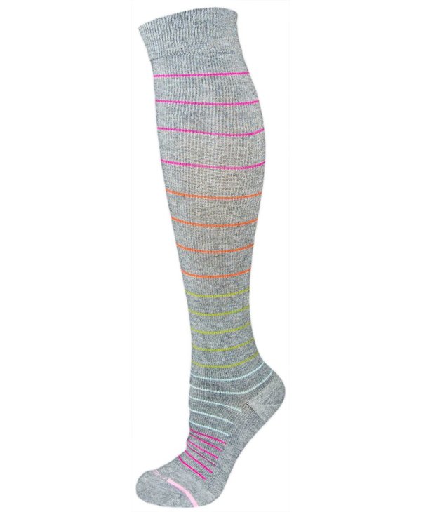 Women's Dr. Motion Compression Socks: Multi-Color Pinstripe