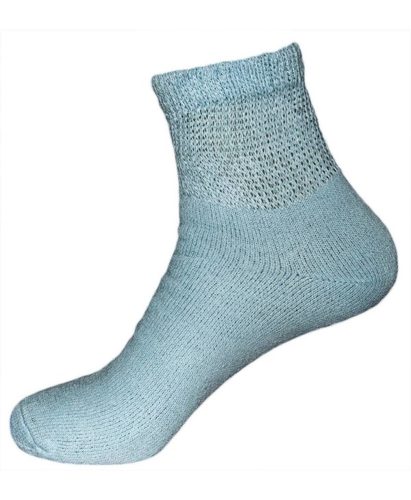 Women's Diabetic Quarter Top Socks - Solid Color