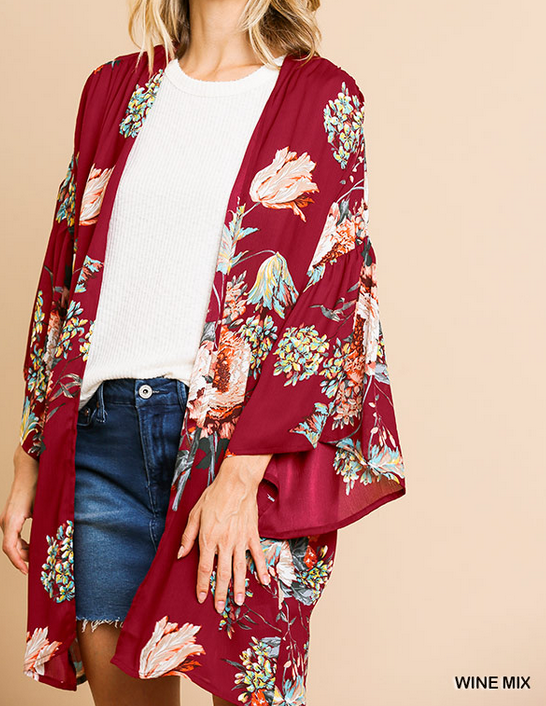 Bell Sleeve Kimono - Tiffany Lane