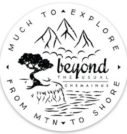 Beyond The Usual BTU Compass Sticker  3"