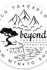 Beyond The Usual BTU Compass Sticker  3"
