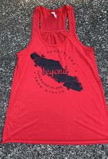 Beyond The Usual BTU Ladies VI Map  Flowy Tank - Red