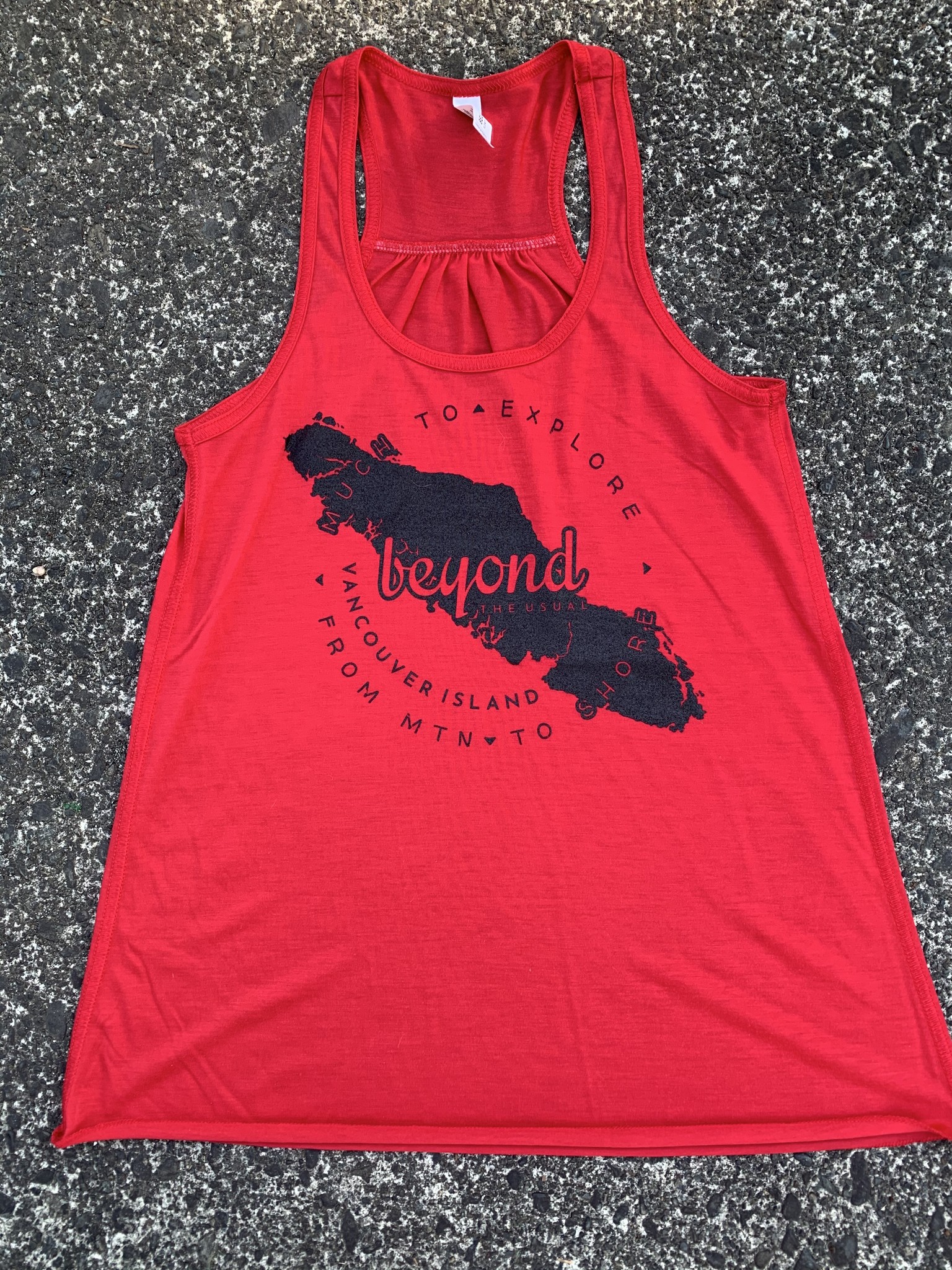 Beyond The Usual BTU Ladies VI Map  Flowy Tank - Red