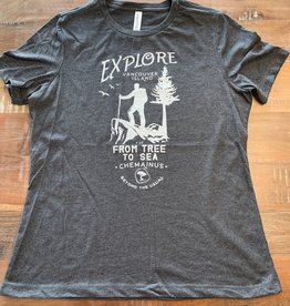 Beyond The Usual Explore Triblend Tee Ladies - Charcoal