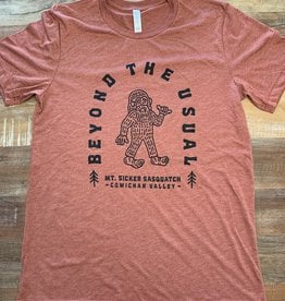 Beyond The Usual BTU Adult Unisex Sasquatch S/S Tee Rust