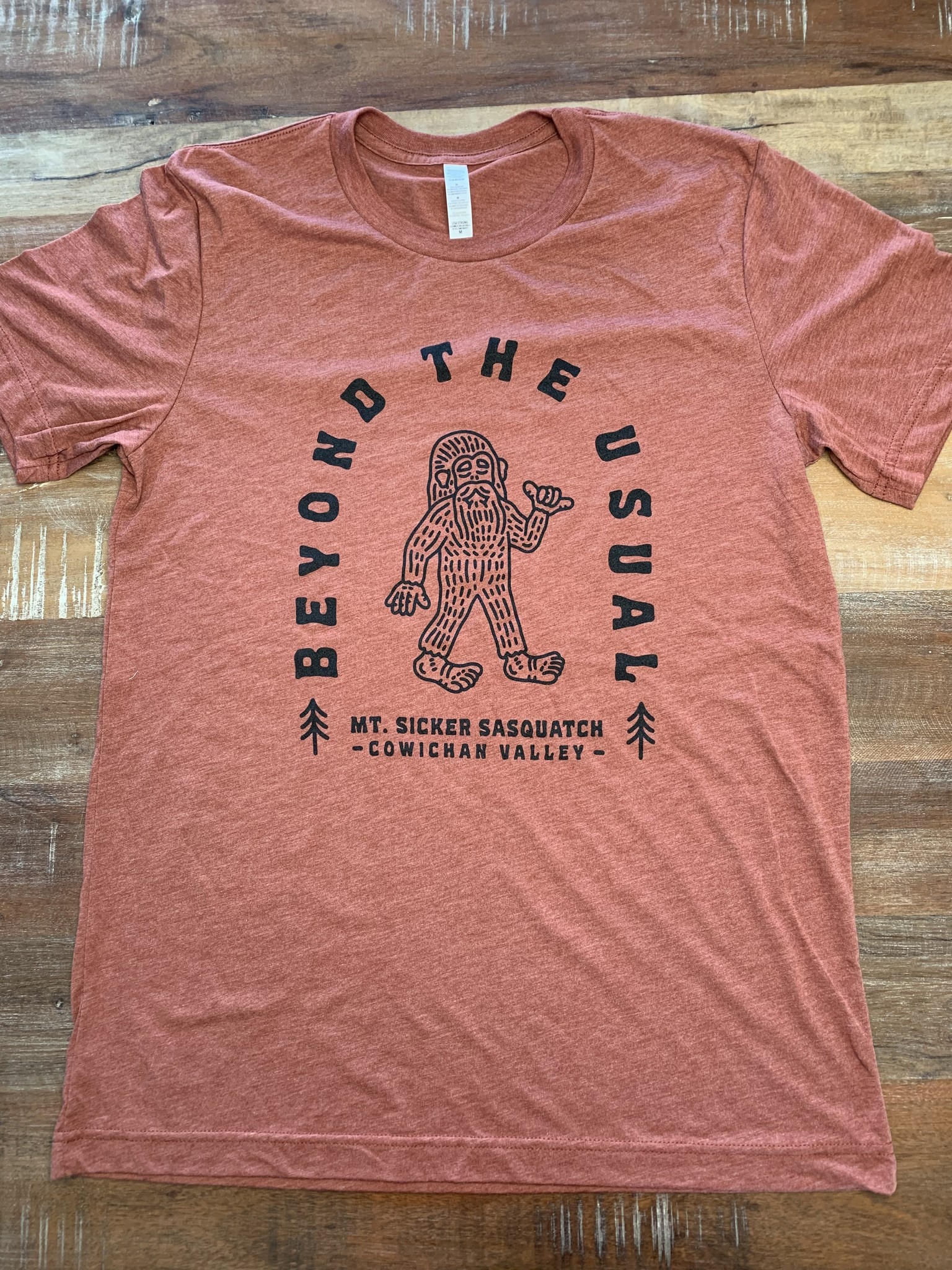 Beyond The Usual BTU Adult Unisex Sasquatch S/S Tee Rust