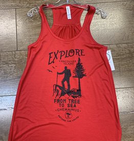 Beyond The Usual BTU Ladies Explore  Flowy Tank - Red