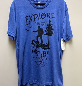 Beyond The Usual BTU Adult Unisex Explore S/S Tee - Royal Blue