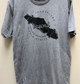 Beyond The Usual BTU Adult Unisex VanIsle Map S/S Tee - Hthr Grey