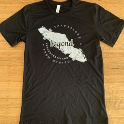 Beyond The Usual BTU Adult Unisex VanIsle Map S/S Tee - Black