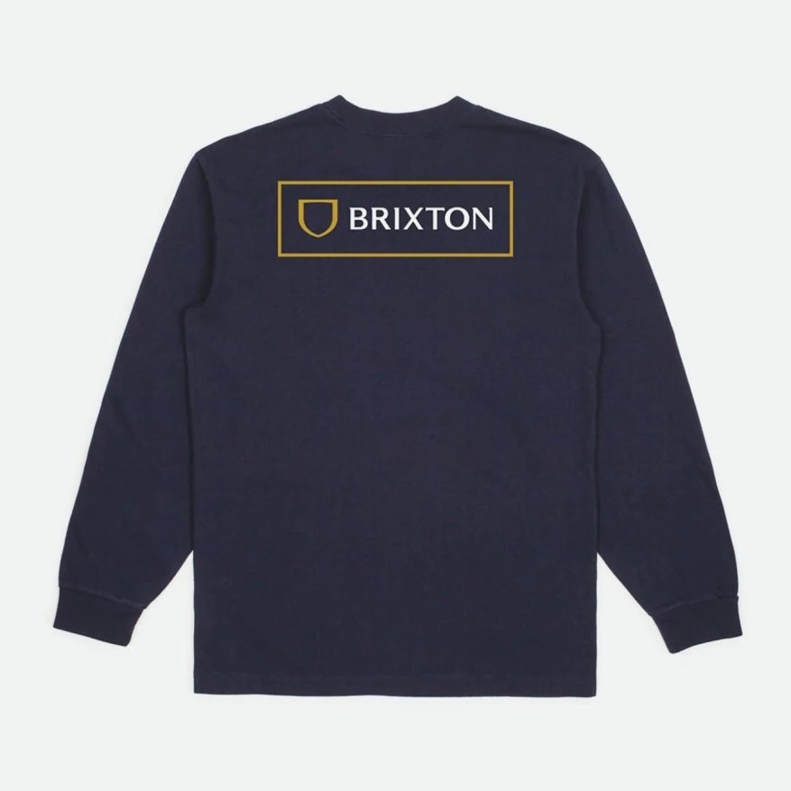 Brixton Alpha Block LS Navy - XXL