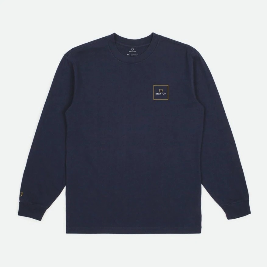 Brixton Alpha Block LS Navy - XXL