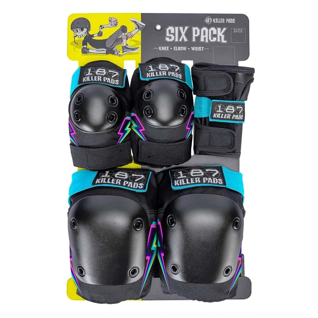 187 Killer Pads 187 Six Pack Jr Pad Set - Electric Bolt