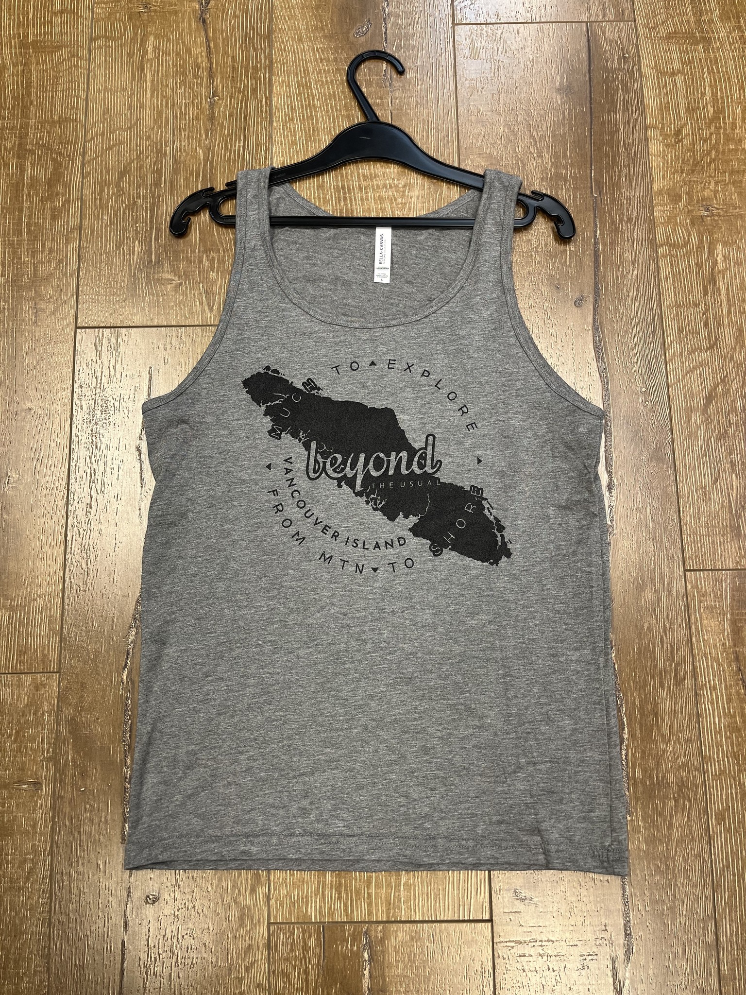 Beyond The Usual BTU Men's VI Map Tank Heat Grey