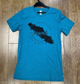 Beyond The Usual BTU Adult Unisex VanIsle Map S/S Tee - Teal