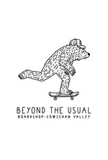 Beyond The Usual BTU Skate Bear Sticker 3"