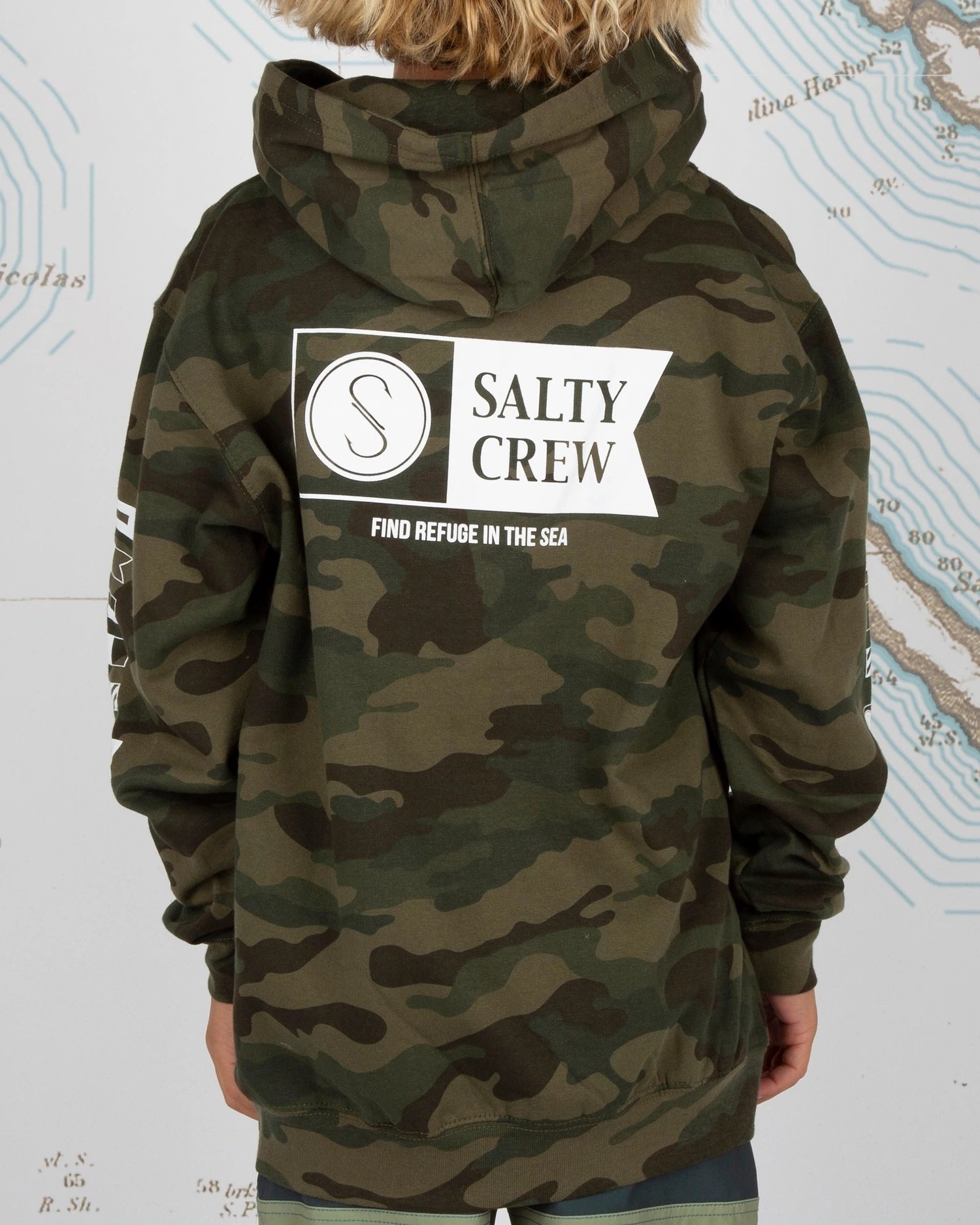 Salty Crew Salty Crew Boys Alpha Flag Fleece - Camo