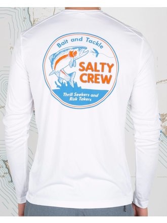 Salty Crew Men's Salty Crew Fly Guy LS Sunshirt -White