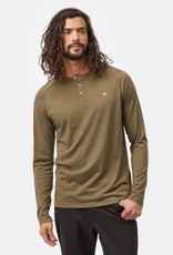 Tentree Clothing Tentree Men's Treeblend Henley LS - Uniform Green Hthr