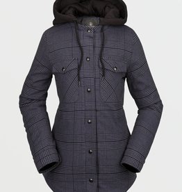 Volcom Volcom Women's Hooded Flannel Jacket - BLK