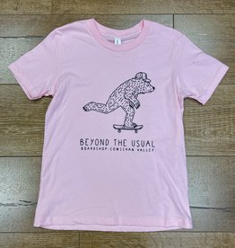 Beyond The Usual BTU Youth  Skate BearTee Pink