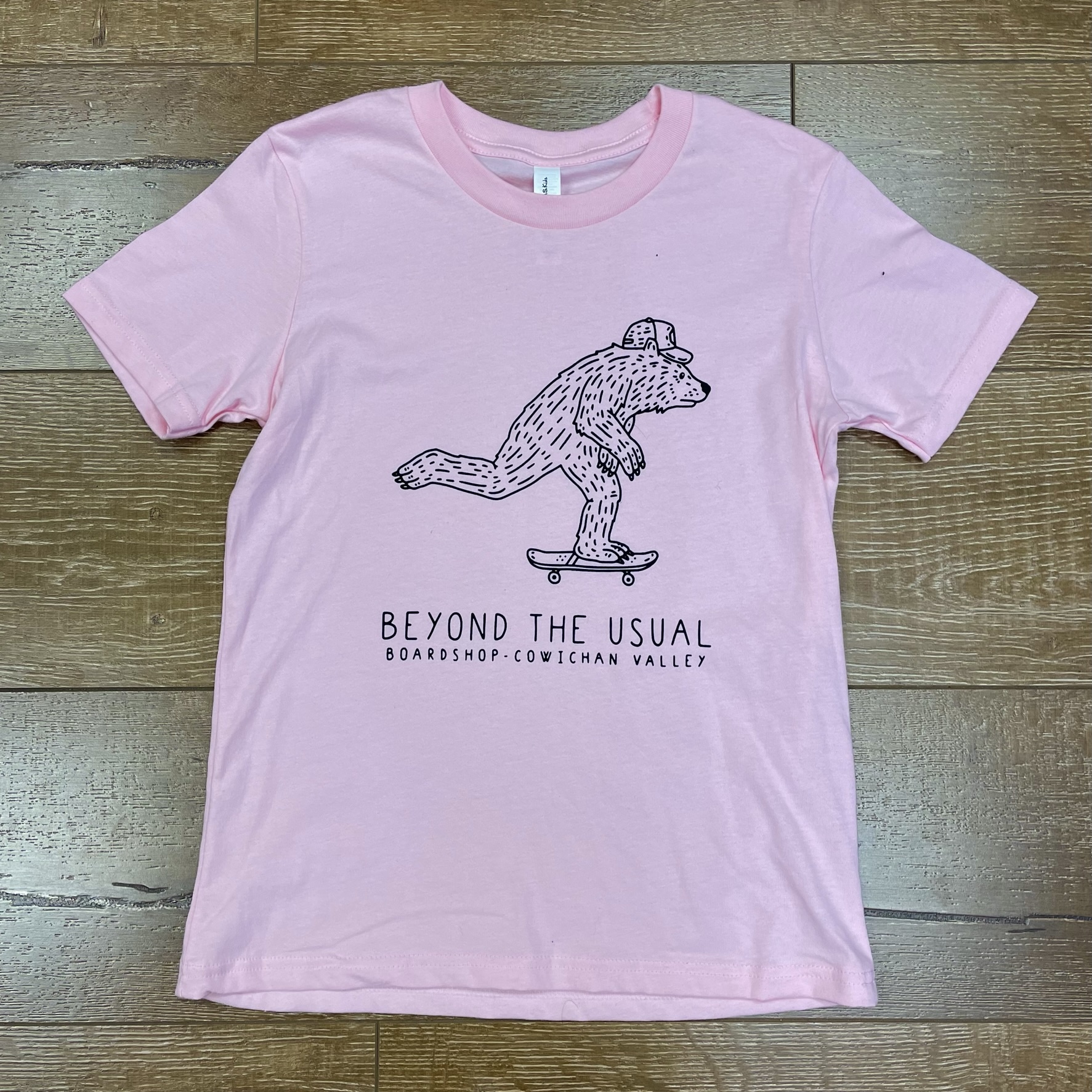 Beyond The Usual BTU Youth  Skate BearTee Pink