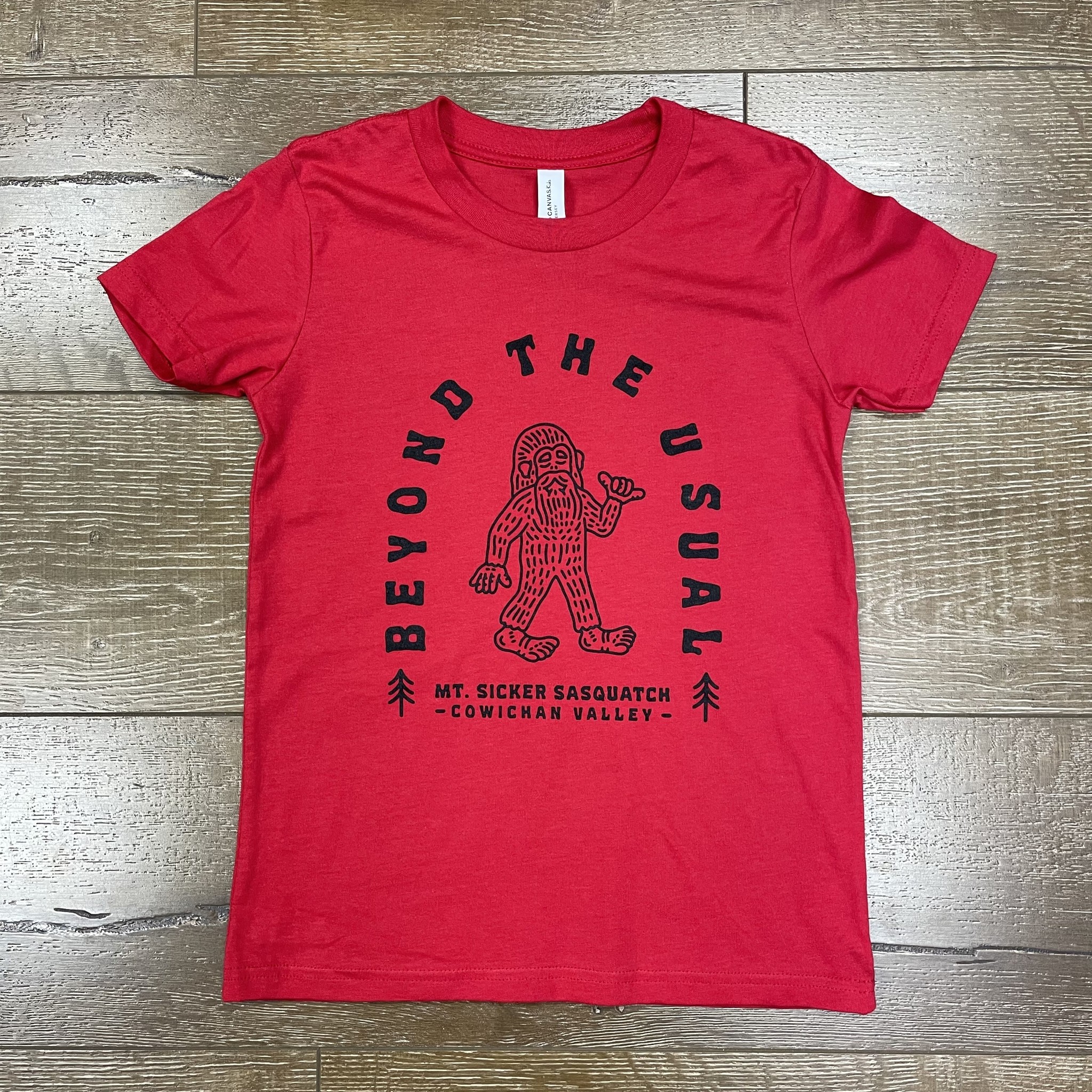 Beyond The Usual BTU Sasquatch Youth Tee Red