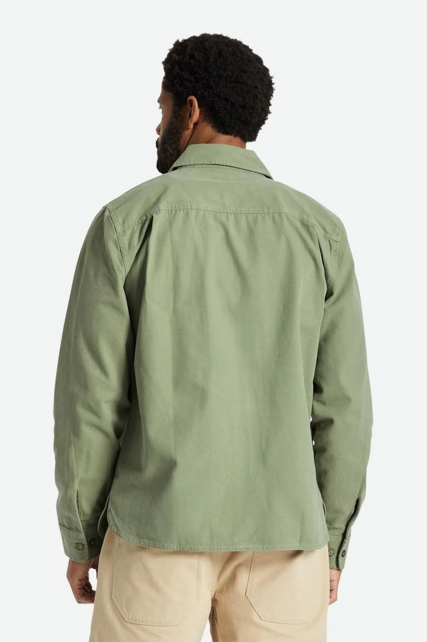 Brixton Brixton Men's Bowery LS  Overshirt - Olive