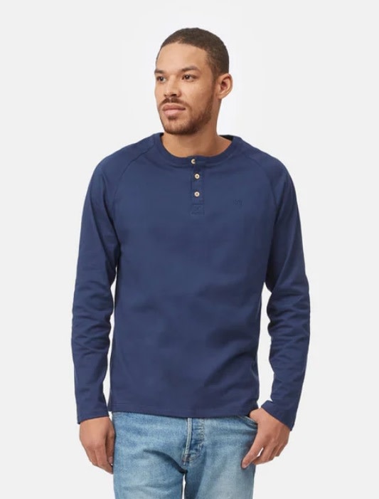 Tentree Clothing Tentree Men's Cotton Classic Henley LS - Dress Blue