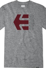 Etnies Etnies Men's Corp Combo S/S Tee - Grey/Burg