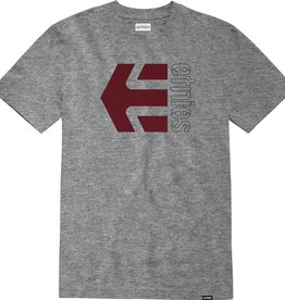 Etnies Etnies Men's Corp Combo S/S Tee - Grey/Burg