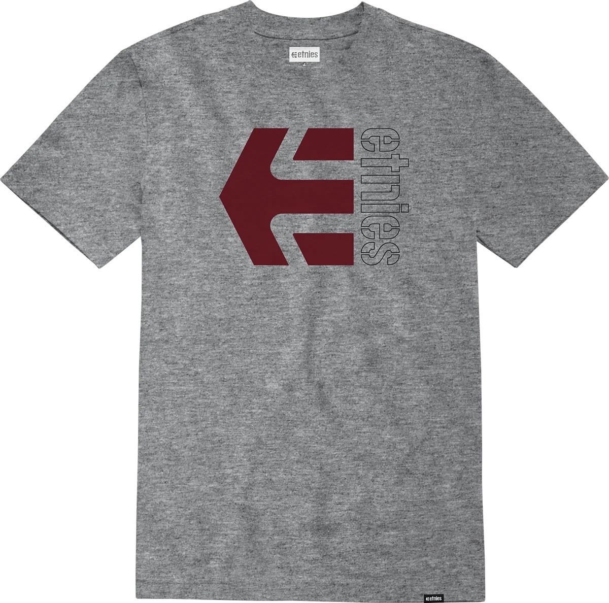 Etnies Etnies Men's Corp Combo S/S Tee - Grey/Burg