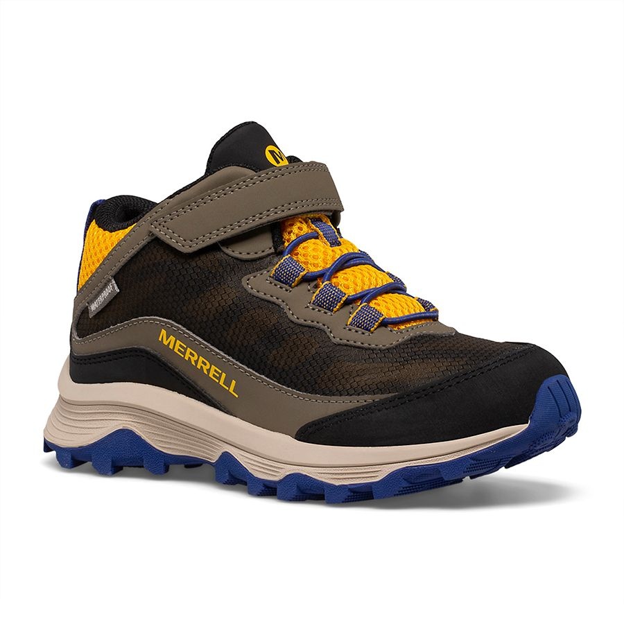 Merrell Merrell Moab Speed Mid AC WP Kids - Cobalt/Gold