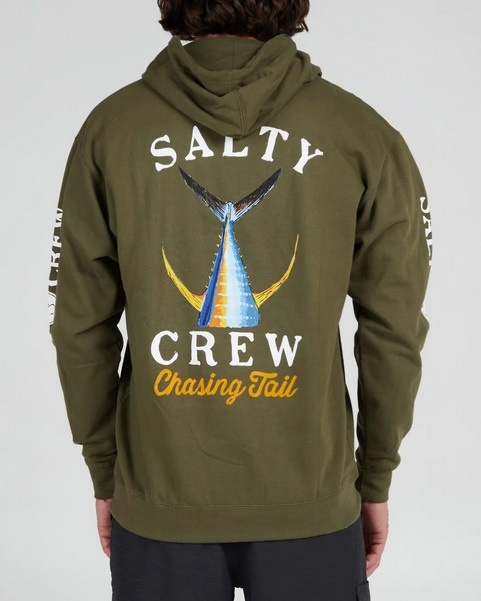 Salty Crew Salty Crew Mens Tailed Hood Fleece - Army