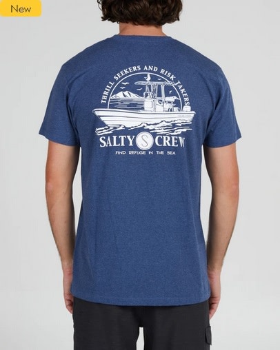 Salty Crew Salty Crew Mens Super Panga Tee- Nvy Htr