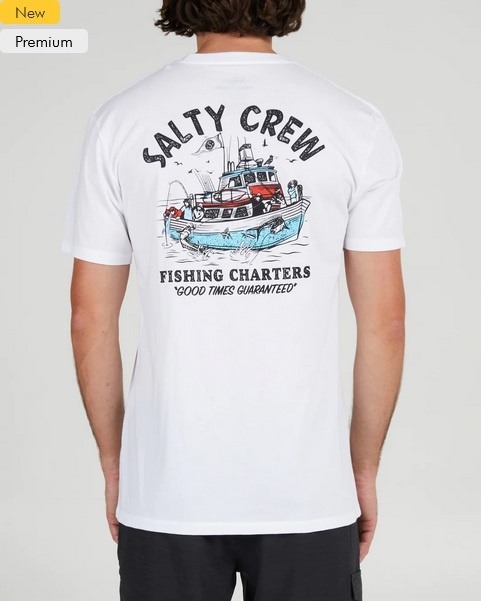 Fishing T-Shirt in White - XXL