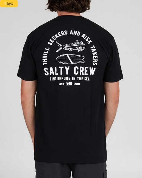 Salty Crew Salty Crew Mens Lateral Line Tee Black XXL