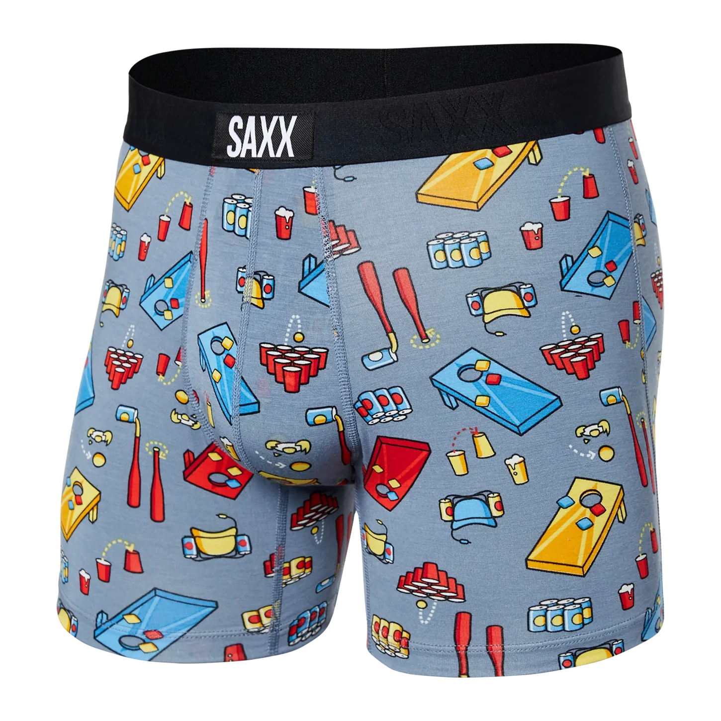Saxx SAXX Vibe Boxer Brief - Beer Olympics Grey