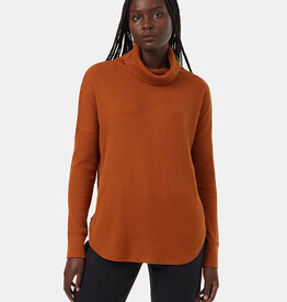 Tentree Clothing Tentree Womens TreeWaffle Turtleneck LS - Toffee