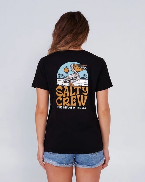 Salty Crew Salty Crew Womens Seaside BF Tee - Black