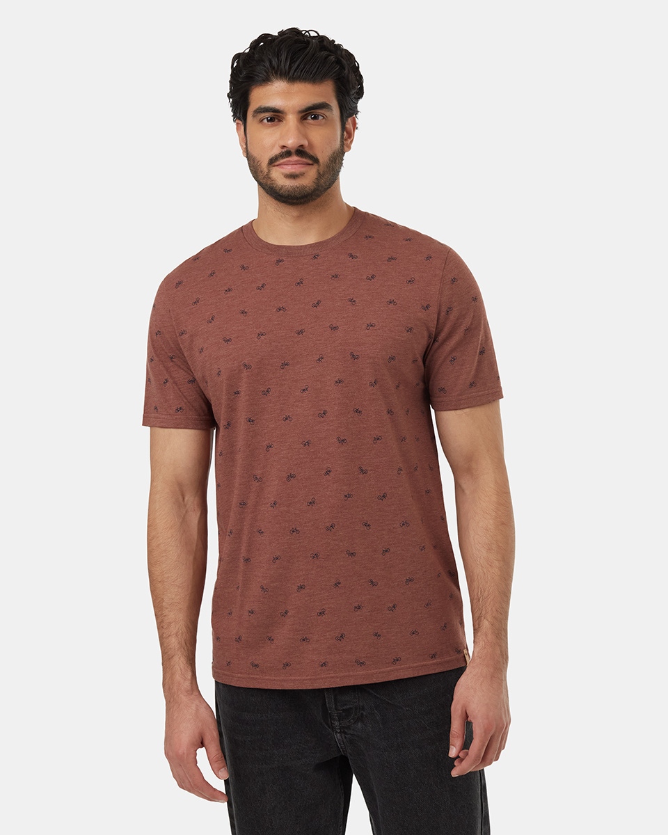 Tentree Clothing Tentree Mens Bike Around Tee - Mesa Red