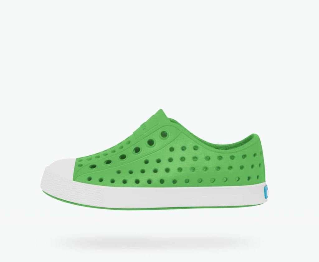 Native Shoes Jefferson Junior - Grasshopper Green/Shell White