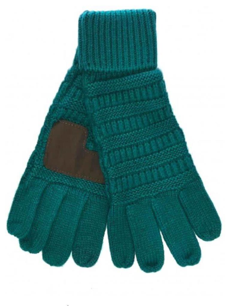 C C Brand Cc Smart Tip Knit Gloves Sea Green