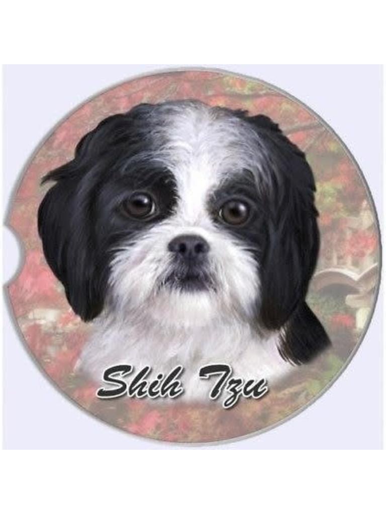 Es Pets Shih Tzu Black White Puppy Cut Car Coaster Papa S
