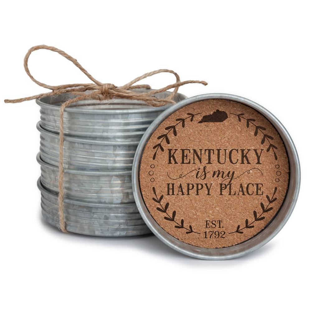 Tag Jar Lid Sentiment Coasters Set of 4