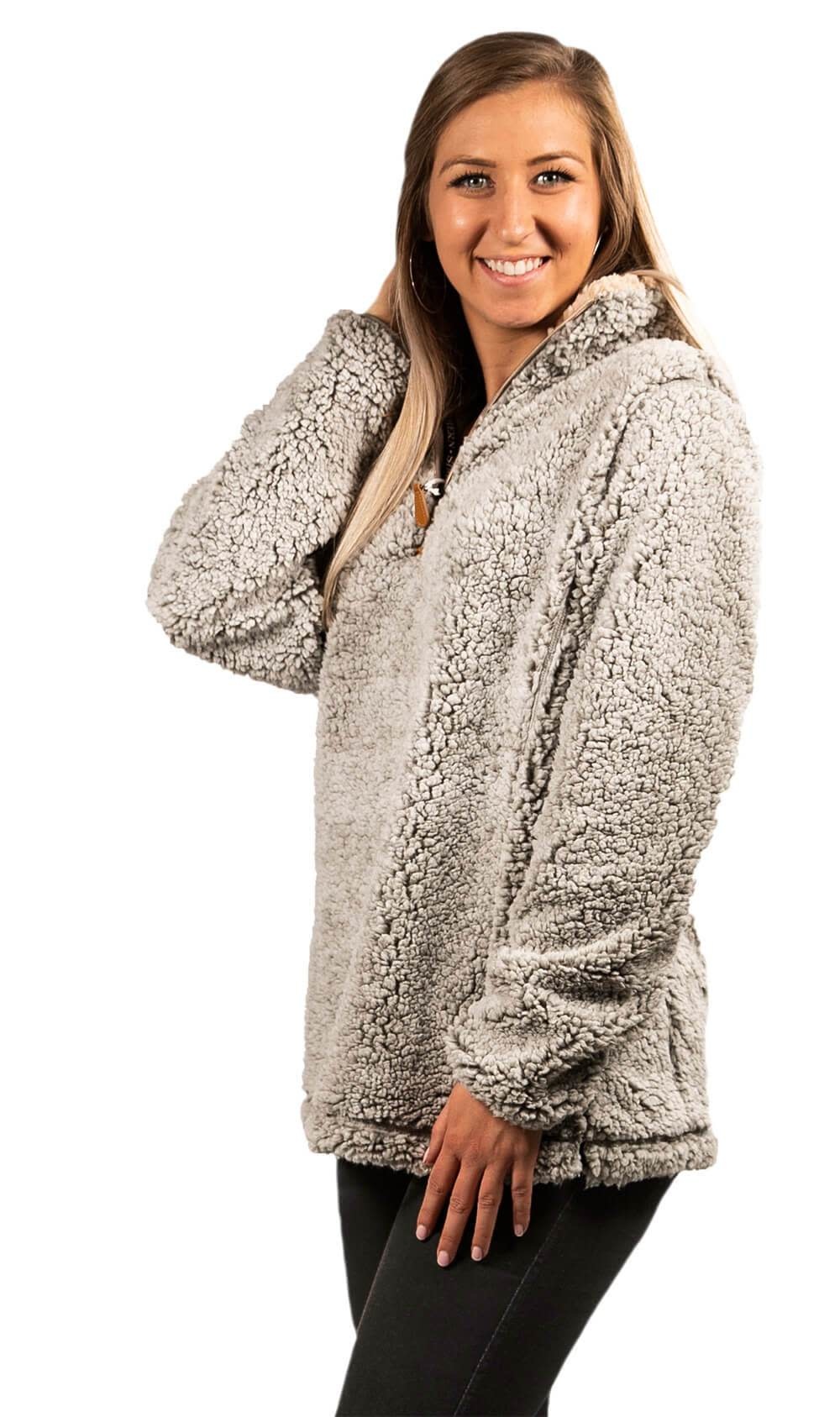 women sherpa pullover