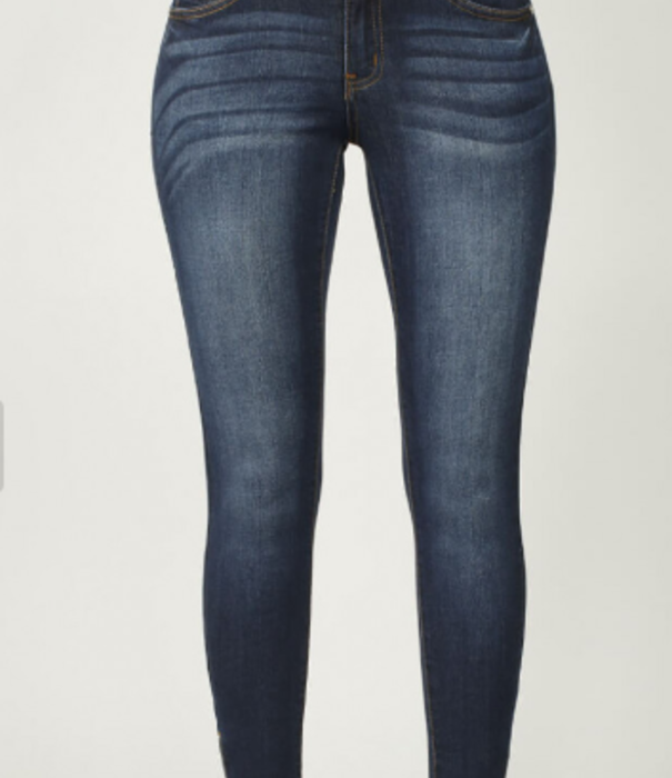 Kancan B. Low-Rise Ankle Skinny Zipper Hem Detail